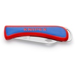 KNIPEX Сгъваем нож за електротехници, синьо-червена (k162050sb)