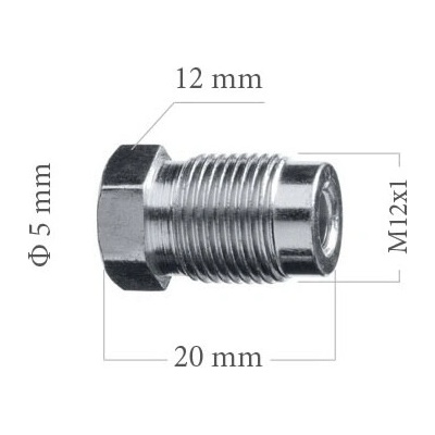 WP Koncovka brzdové trubky 5mm M12x1 12x20mm – Zbozi.Blesk.cz
