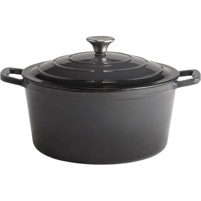 APS Litinový hrnec s poklicí 5 STARS 28 cm, 6l, šedý