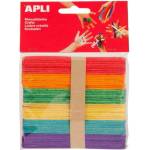 APLI - Дървени цветни пръчици за декорация - 50 броя (A13064)