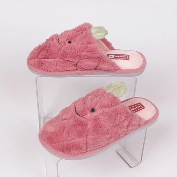 Image 1 of Пухкави пантофи в цвят пепел от рози - ананас