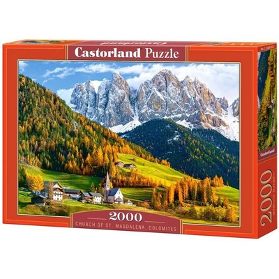 Castorland Church of St. Magdalena, Dolomites 2000 pcs Пъзел 2000 броя Пейзажни (GXP-543531) (GXP-543531)