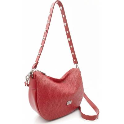 Caramelo dámská kožená kabelka Banana Bag 82343 Rojo