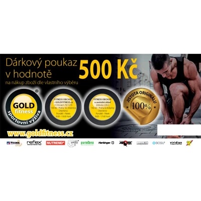 Goldfitness.cz Dárkový poukaz 500,- Kč - tištěný