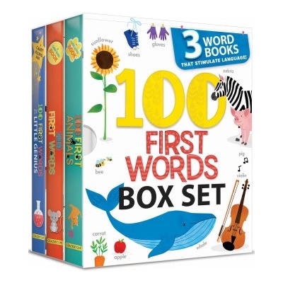 100 First Words Box Set: 3 Word Books That Stimulate Language (Us Edition)