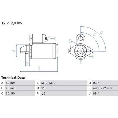 Startér BOSCH 0 986 026 010 (0986026010)