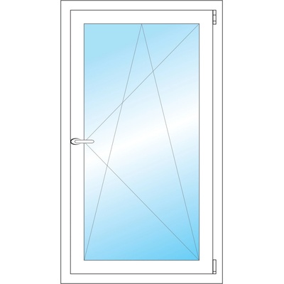 OKNA HNED Plastové okno 67x117 cm (670x1170 mm) bílé otevíravé a sklopné pravé