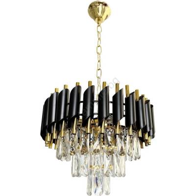 MILAGRO Пендел CRISTAL 5xE14/40W/230V златист/черен (MI2612)