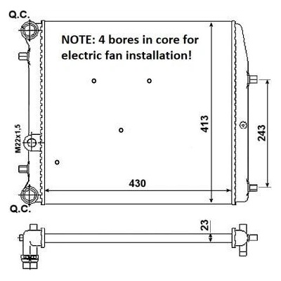 Chladič, chlazení motoru NRF 53021A