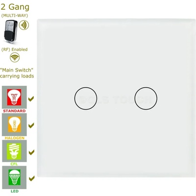 SUMMAO Rf Сензорен ключ за осветление с дистанционно - двоен - 40425