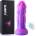 HISMITH HSD07 Squamule Vibrating Silicone Dildo Suction Cup 8" Purple-Pink