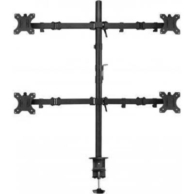 Ewent Стойка за монитор Ewent EW1514, за бюро, до 32", VESA до 100 x 100, до 20 кг, за 4 монитора, черен (EW1514)