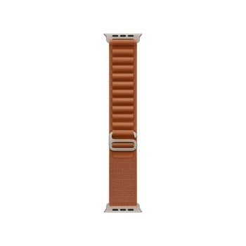 Apple Watch 49mm Loop: Terra Cotta Alpine Loop - Medium - Natural Titanium Finish (mftc4zm/a)