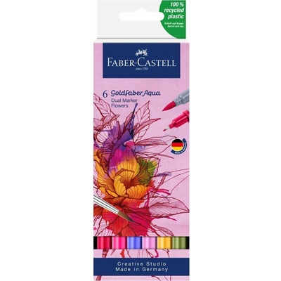 Faber-Castell 164527 Goldfaber Aqua Dual Marker 6 ks Flowers