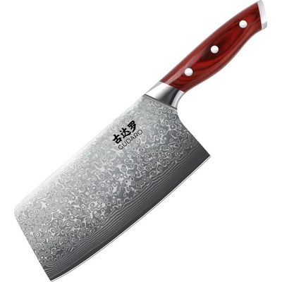 Gudaro - Damaškový kuchynský sekáč KENSHO 6,5", 67 vrstiev ocele, dĺžka 16,2 cm GD1002-G