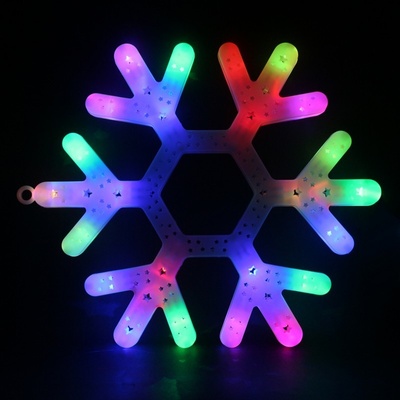 eCa Vánoční závěsná LED Sněhová vločka 39 x 39 cm IP20 multicolor