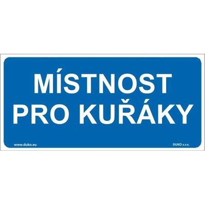 DUKO MÍSTNOST PRO KUŘÁKY Formát: 300 x 150 mm, Materiál: plast 1 mm, samolepící vinylová fólie