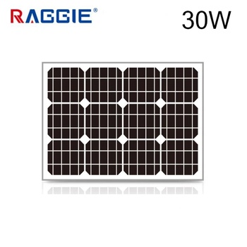 Raggie Соларен панел монокристален 30W RAGGIE 12V 670x360x20mm