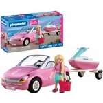 Playmobil Barbie Convertible | Convertible with trailer & jet ski | Summer Adventures with Barbie on the Malibu Coast | Vehicle & water fun | Creative playset for children aged 4 and over | 72123