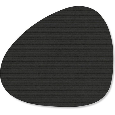 LIND DNA Подложка за чаша CURVE CORDUROY 11 x 13 cm, черен мастилен, кожа, LIND DNA (LIND992982)
