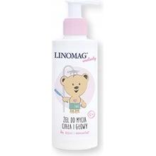 Linomag Emolienty Shampoo & Shower Gel sprchový gél a šampón 2 v 1 pre deti od narodenia 200 ml