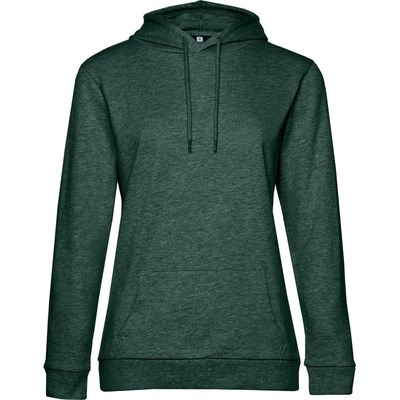 B&C mikina Hoodie COT-01W04Wx5000 melír zelená tmavá