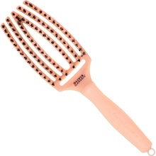 Olivia Garden Finger Brush kartáč na vlasy masážní 6-řadový střední Peach