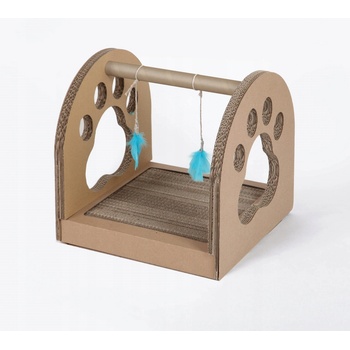 Carton+ Pets karton s peřím Fun Park škrabadlo 35,5 x 35,5 x 35,5 cm