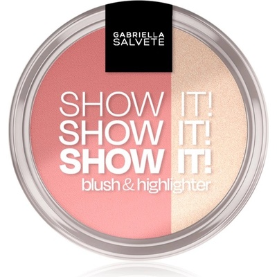 Gabriella Salvete Show It! Blush & Highlighter kompaktní tvářenka s rozjasňovačem 01 9 g