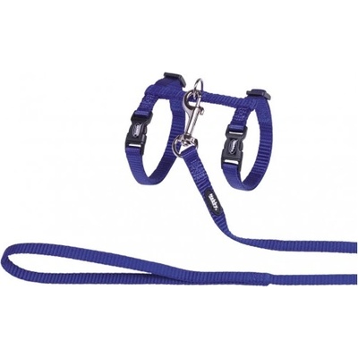 NOBBY Нагръдник с повод за котка - изкуствена лента син, nobby Германия - 88781