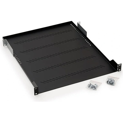 TRITON Police s perforací 19", 1U/150mm, nosnost 15kg, černá, RAB-UP-150-A1