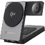 Verbatim Външна батерия Verbatim Foldable 3-in-1 Qi2 Magnetic Wireless Power Bank 5000 mAh Grey (32294) - cybertrade