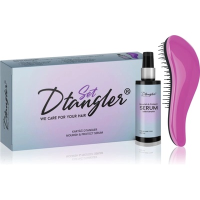 Dtangler We Care For Your Hair Set подаръчен комплект За коса Metallic Pink