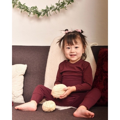 JOŽÁNEK Dětské baggy tepláky LEHKÉ bordo