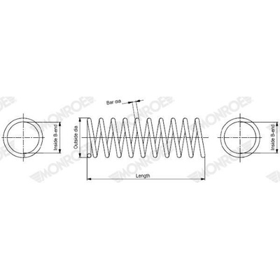 Pružina tlumiče pérování MONROE (MOSP1602, MO SP1602), zadní - OPEL FRONTERA B | Zboží Auto