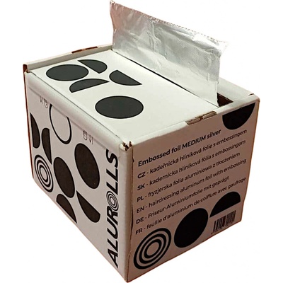 Alurolls Embossing Aluminium Foil 0,014µ 100 m x 120 mm Silver