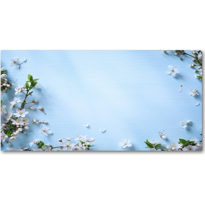 Foto obraz fotografie na skle Kvety višne pozadia 100x50 cm