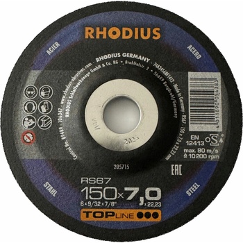 Rhodius Brusný kotouč 150 x 7,0 x 22,23 mm 205715