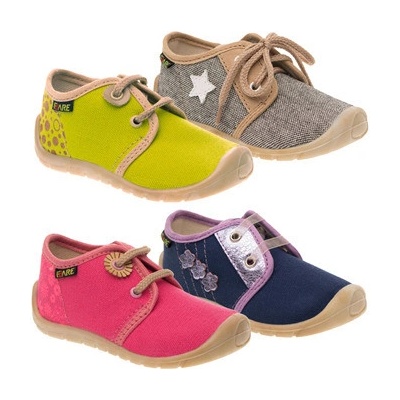 Fare capáčky Barefoot 5011 tkanička tmavě modrá/kytičky
