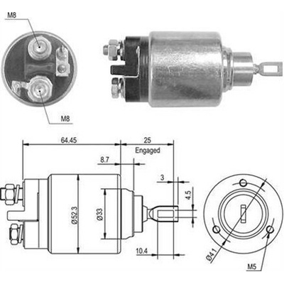 Elektromagnetický spínač, štartér MAGNETI MARELLI 940113050011