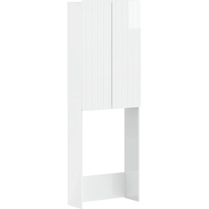 vidaXL Тоалетна Шкаф ZWOLLE Бял гланц 66 x 25, 5 x 190 см (896479)