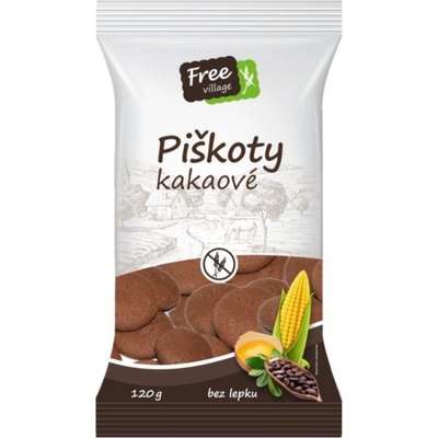 Free village Piškóty kakaové bez lepku 120 g