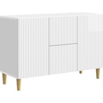 vidaXL Служебен шкаф Бял гланц 89 x 34, 5 x 60 см Инженерна дървесина (894659)