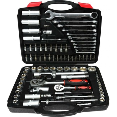 GEKO G10149 Gola sada 1/4" a 1/2", s očkoplochými klíči, pro hobby využití, 94 dílů