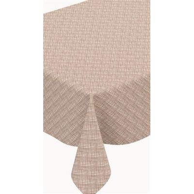 Obrus PVC 186A reliéfny vzor hnedý metráž, 20 m x 140 cm, IMPOL TRADE
