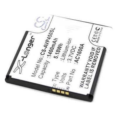 VHBW Батерия за Archos 45 Platinum, 1400 mAh (800113634)