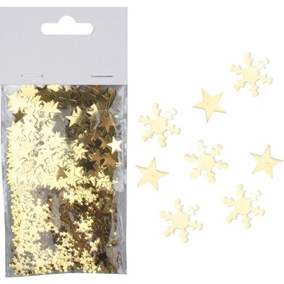 Anděl Přerov s.ro. Konfety hvězdy a vločky zlaté 2 x 7 g – Zboží Mobilmania