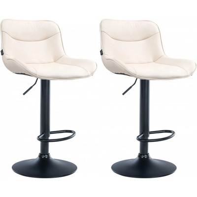 Design-Shop Vonore koženka Krémová / černá 2 ks