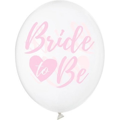 Party Deco Латексови Балони, Прозрачни ''Bride to be'', 30см - (1 пакет / 6 бр. ) (SB14C-205-099P-6)