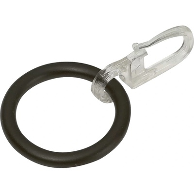 Expo Ambiente Záclonový kroužek s háčkem, pro tyče ø 28 mm, černé, 8 ks 67915-007